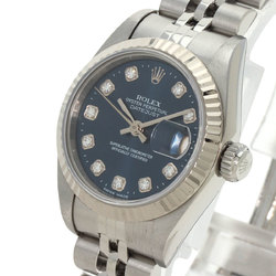 Rolex 69174G Datejust 10P Diamond Watch Stainless Steel SS Ladies ROLEX