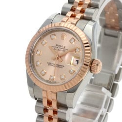 Rolex 179171G Datejust 10P Diamond Watch Stainless Steel SSxK18PG K18PG Ladies ROLEX