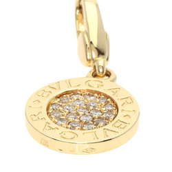 BVLGARI Diamond Pendant Top K18 Yellow Gold Women's