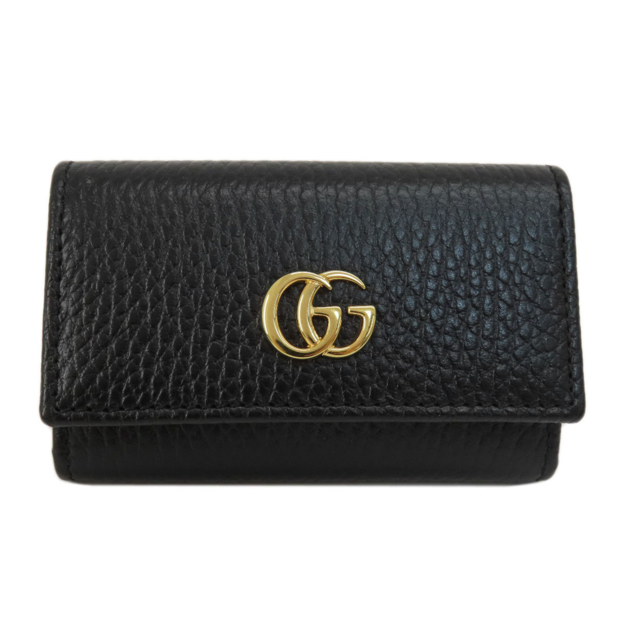 GUCCI 456118 GG Marmont Key Case Leather Women's