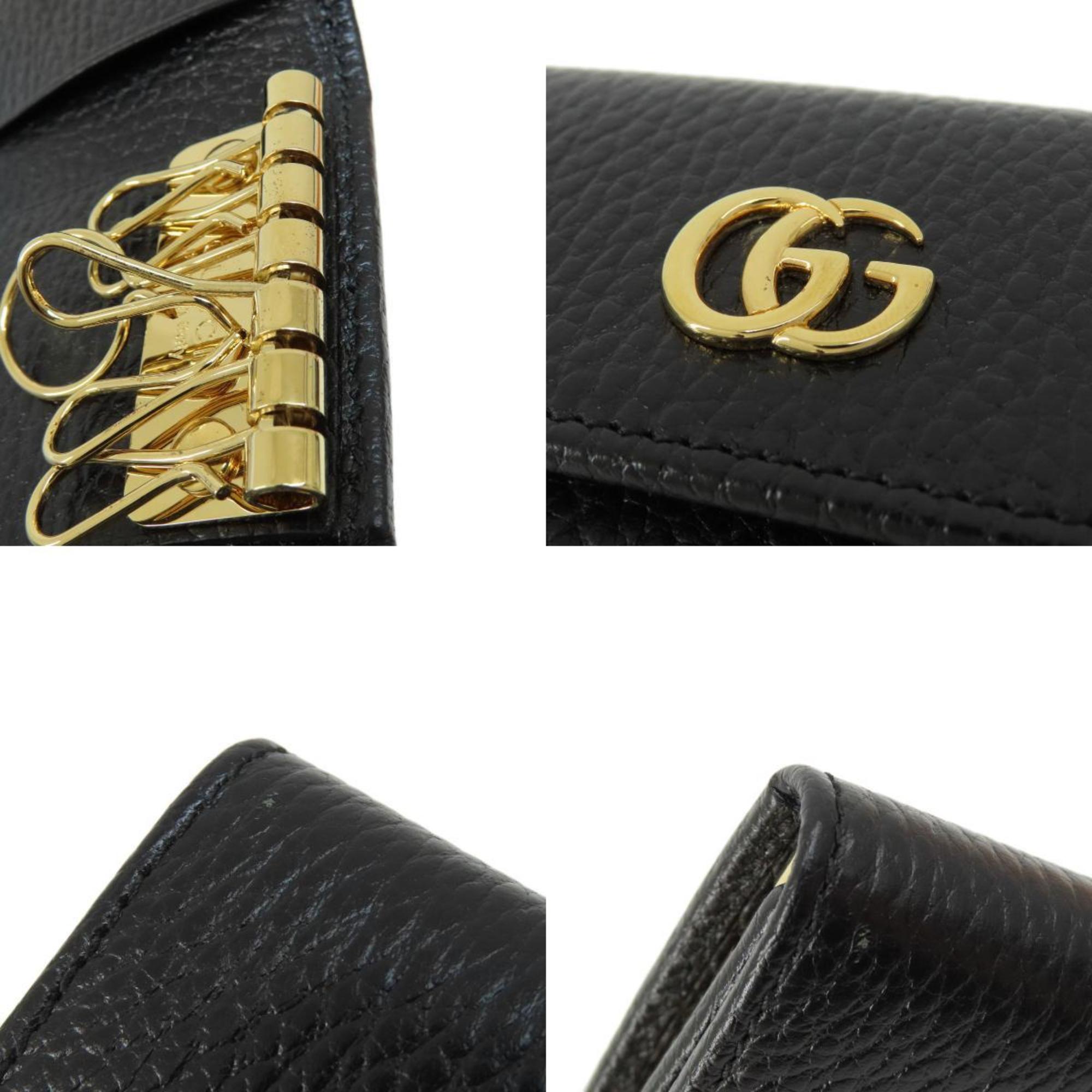 GUCCI 456118 GG Marmont Key Case Leather Women's