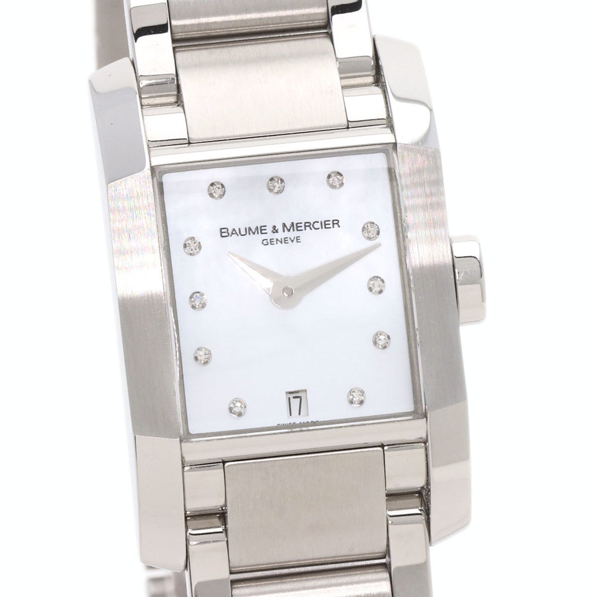 Baume & Mercier M0A08573 Diamant 11P Diamond Watch Stainless Steel SS Ladies