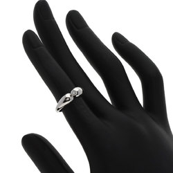 Tiffany & Co. Double Teardrop 1P Diamond Ring, Platinum PT950, Women's, TIFFANY