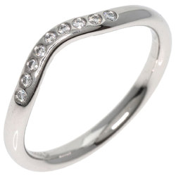 Tiffany & Co. Curved Band Diamond Ring, Platinum PT950, Women's, TIFFANY