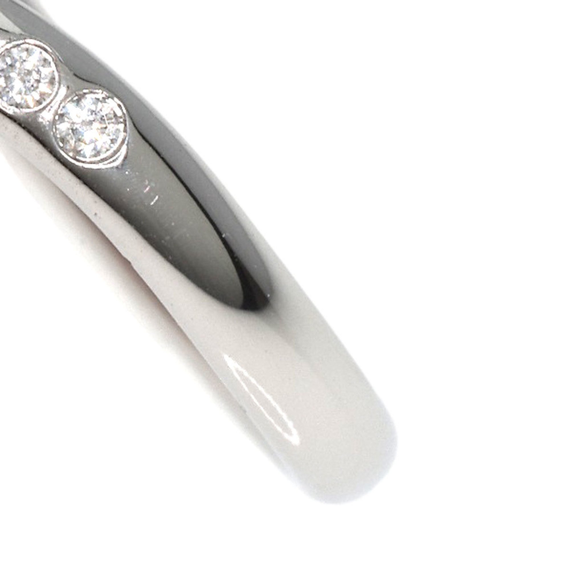 Tiffany & Co. Curved Band Diamond Ring, Platinum PT950, Women's, TIFFANY