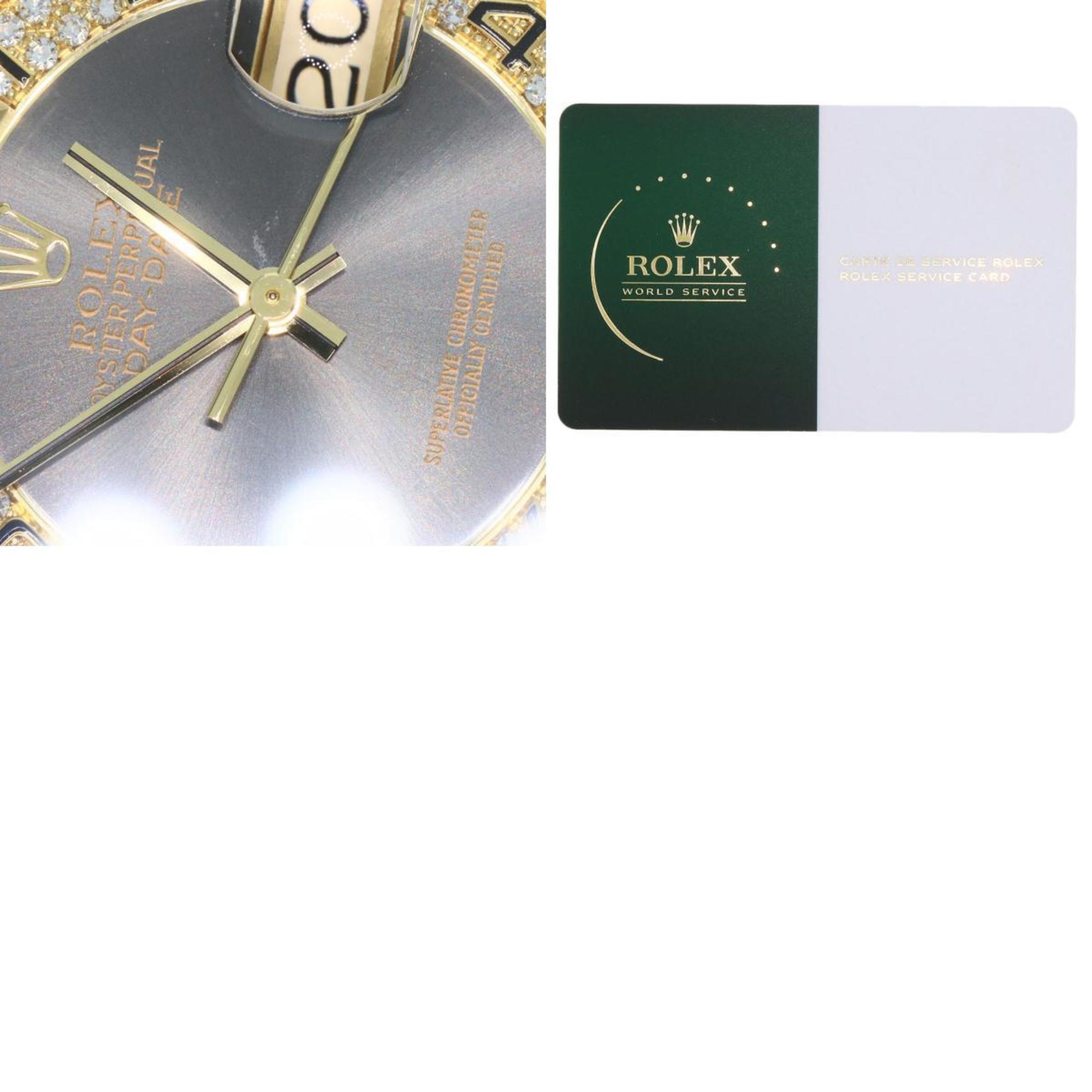 Rolex 18239BIC Day-Date 36 Toridoll Milliard Diamond Watch K18 White Gold K18YG Men's ROLEX