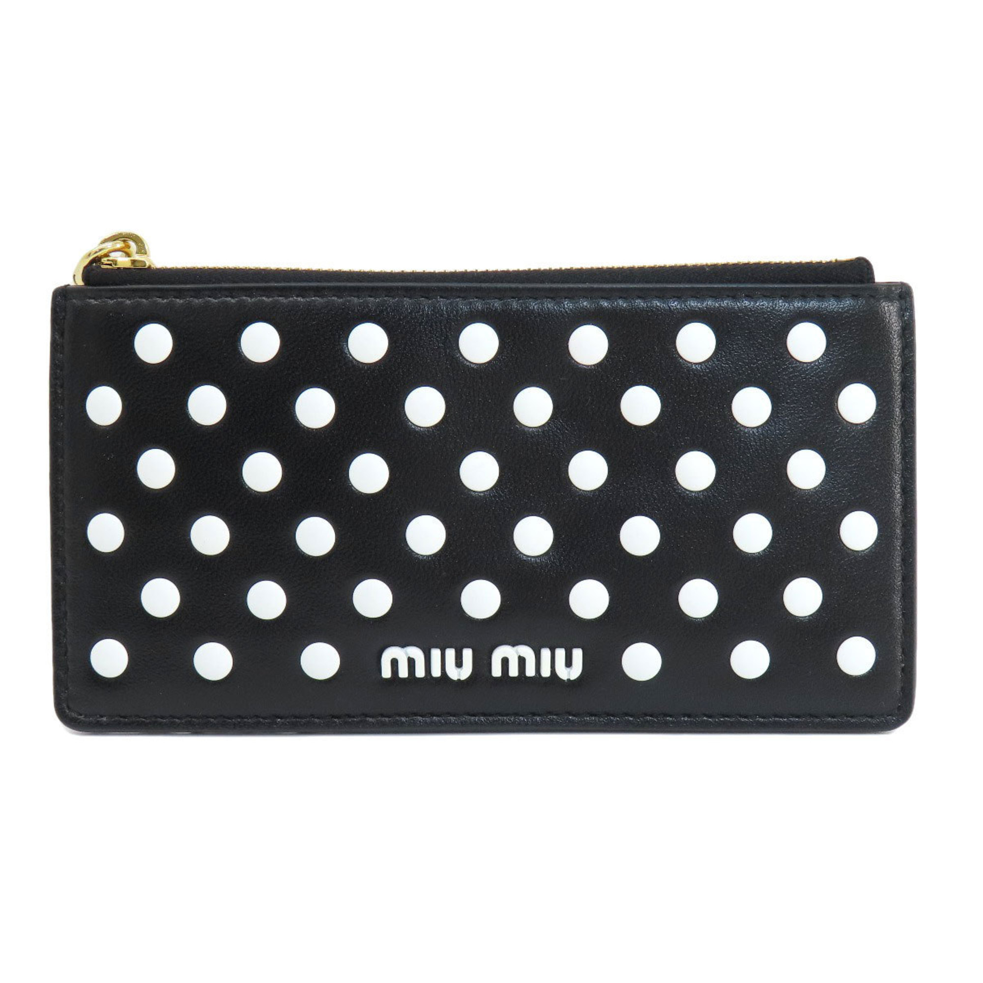 Miu Miu Miu Dot Wallet/Coin Case Leather Women's MIUMIU