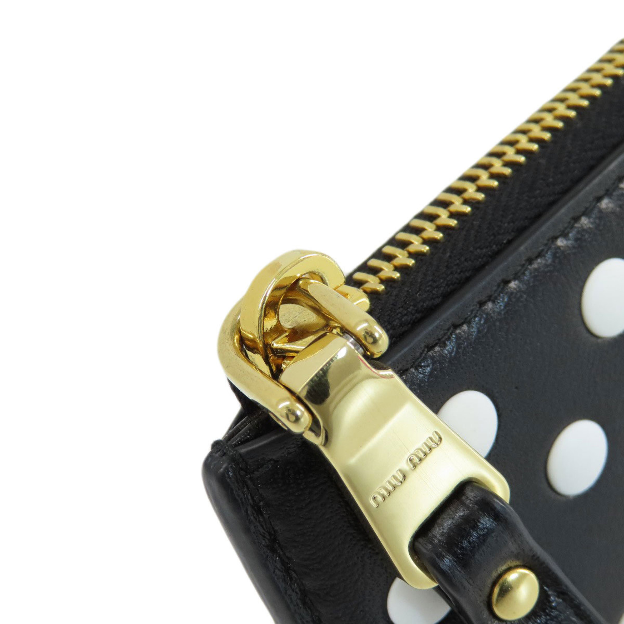 Miu Miu Miu Dot Wallet/Coin Case Leather Women's MIUMIU