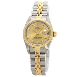 Rolex 69173G Datejust 10P Diamond Watch Stainless Steel SSxK18YG K18YG Ladies ROLEX