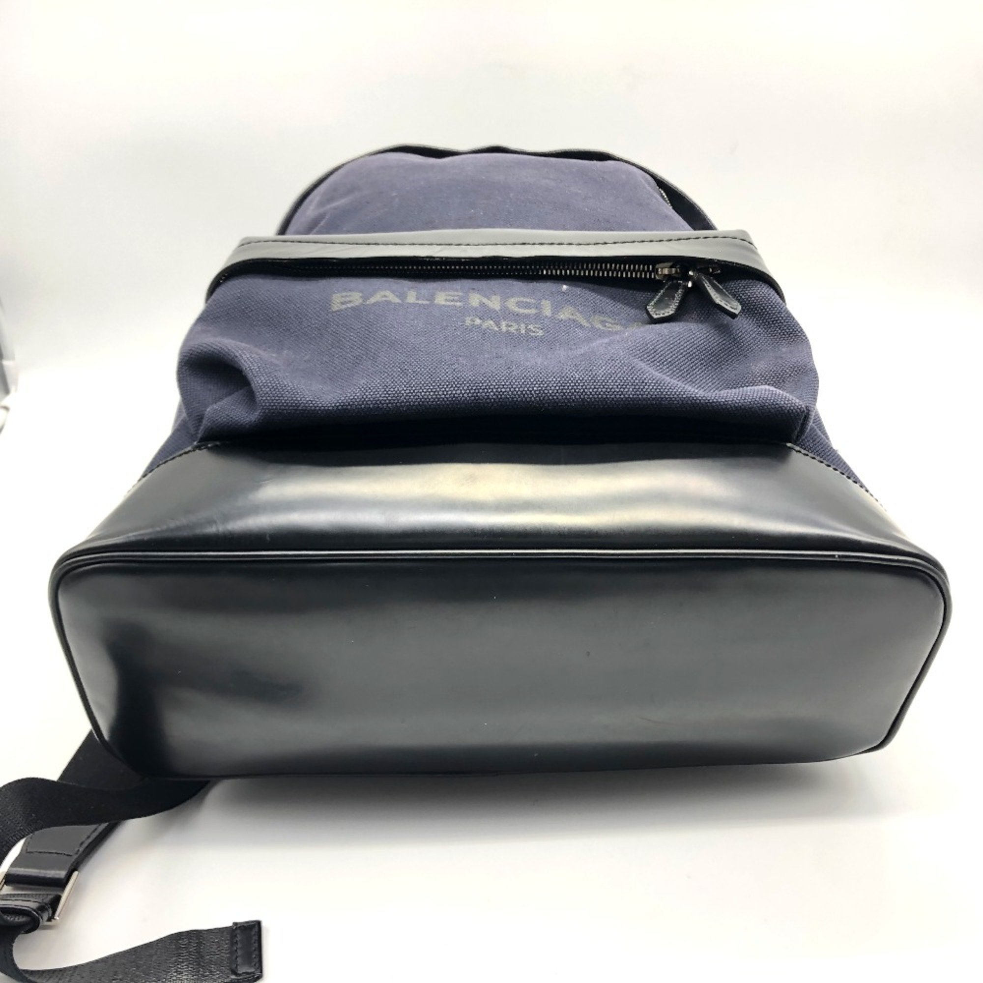 Balenciaga 392007 logo Backpack Navy Black