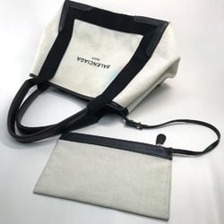 Balenciaga 339933 Bag Logo Tote Bag Hand Bag White x Black