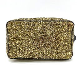 Anya-Hind March With fringe Glitter bag zipper pouch Pouch Gold