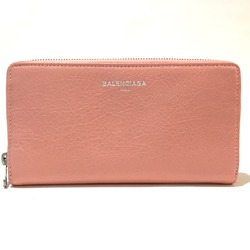 Balenciaga 419805 Exclusive Zip Around Long Wallet Long Wallet Pink Beige