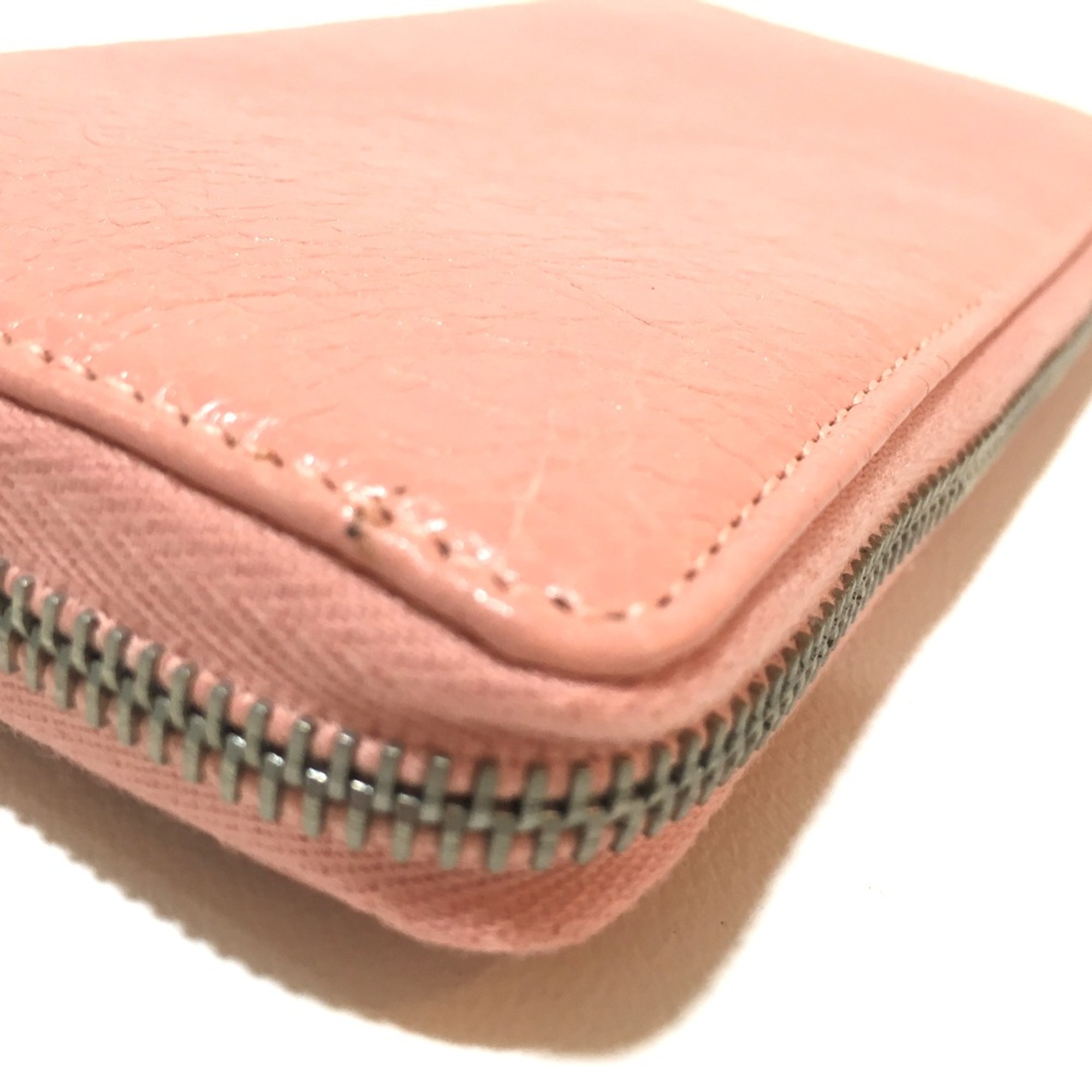 Balenciaga 419805 Exclusive Zip Around Long Wallet Long Wallet Pink Beige