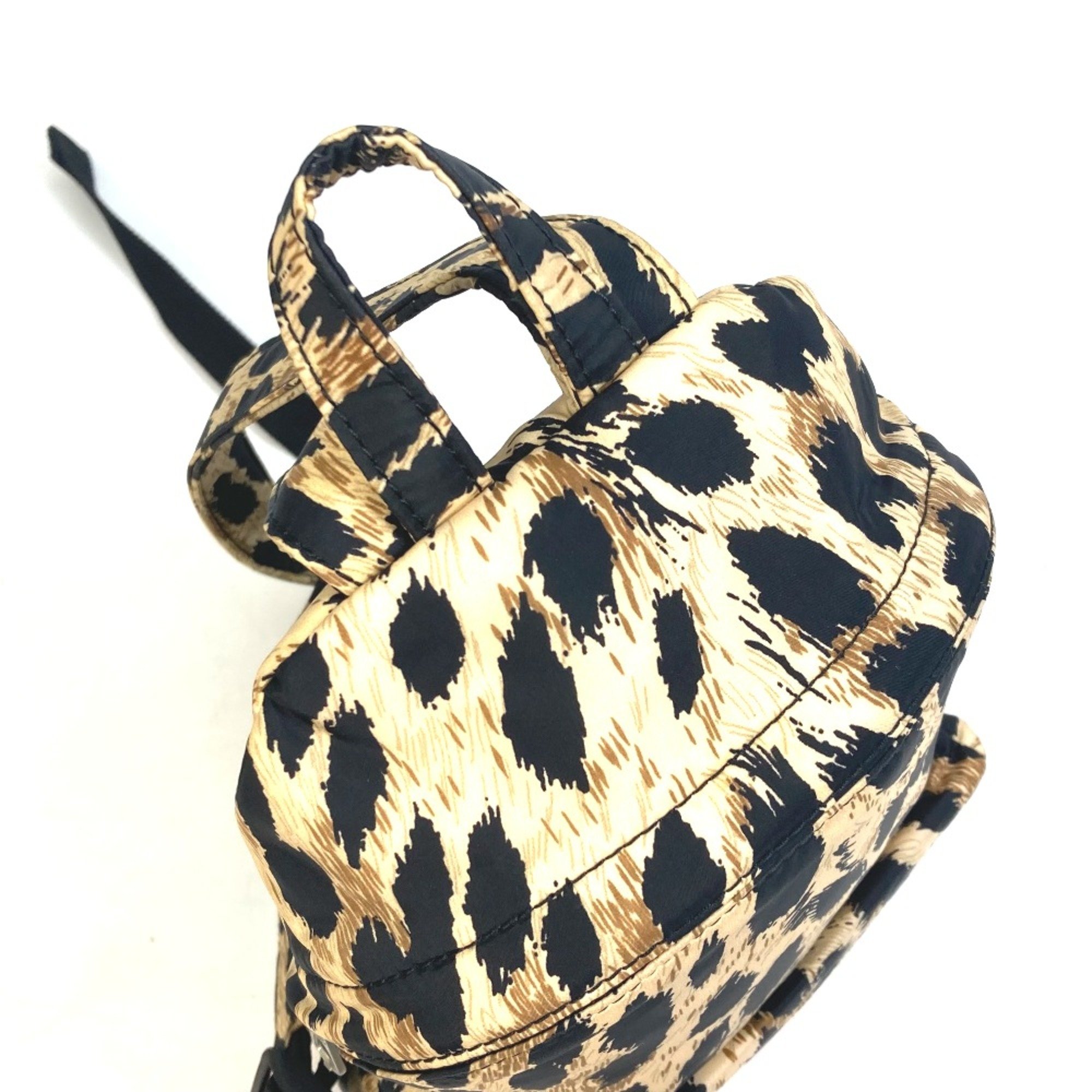 Balenciaga 580026 Leopard leopard print leopard bag backpack bag Backpack Beige Black