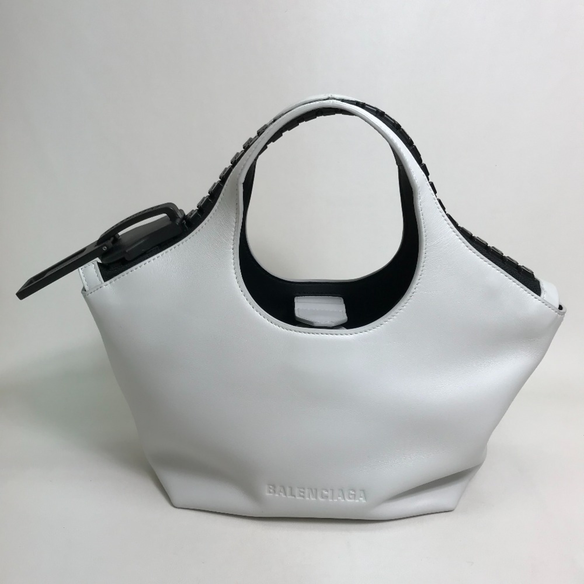 Balenciaga 661854 2WAY Shoulder Bag Hand Bag White/Black