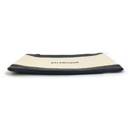 Balenciaga 420407 logo bag pouch Clutch bag Ivory Black