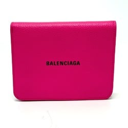 Balenciaga logo Medium wallet Folded wallet pink Black