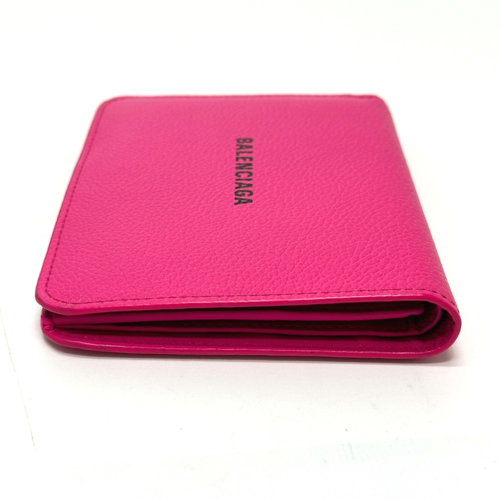 Balenciaga logo Medium wallet Folded wallet pink Black