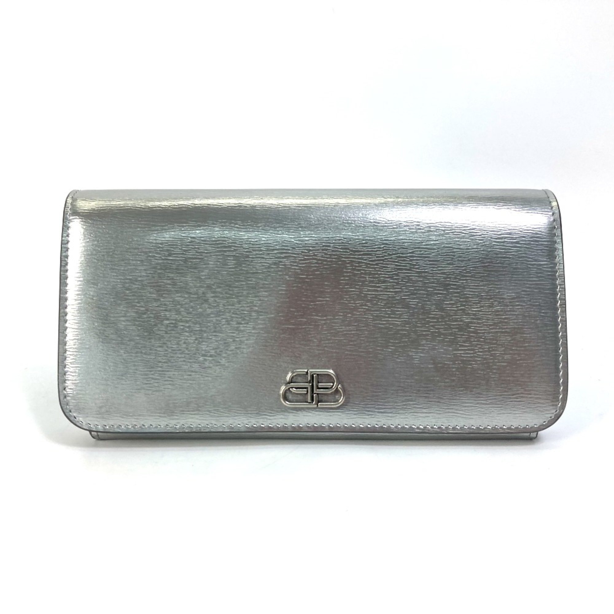 Balenciaga 601479 Long wallet Two fold Long Wallet Silver