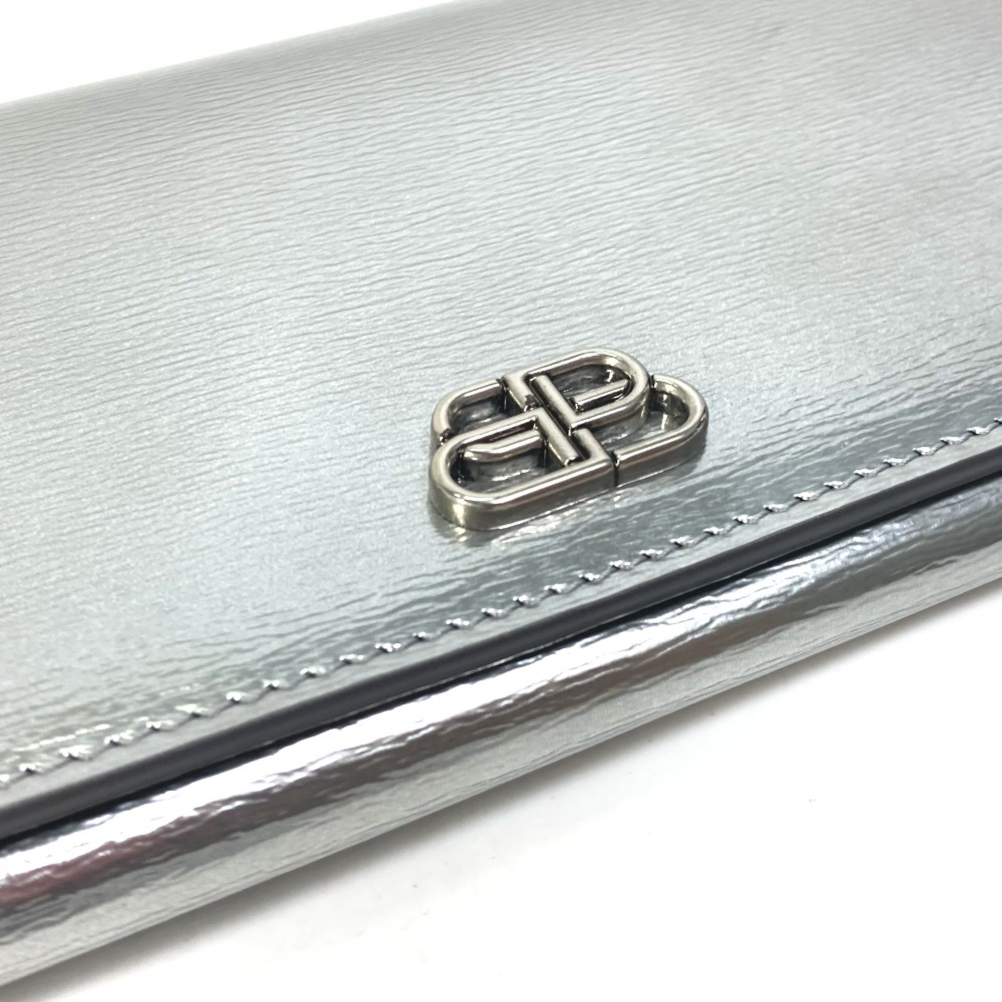 Balenciaga 601479 Long wallet Two fold Long Wallet Silver