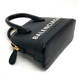 Balenciaga 639756 logo Bag 2WAY Hand Bag Shoulder Bag Black GoldHardware