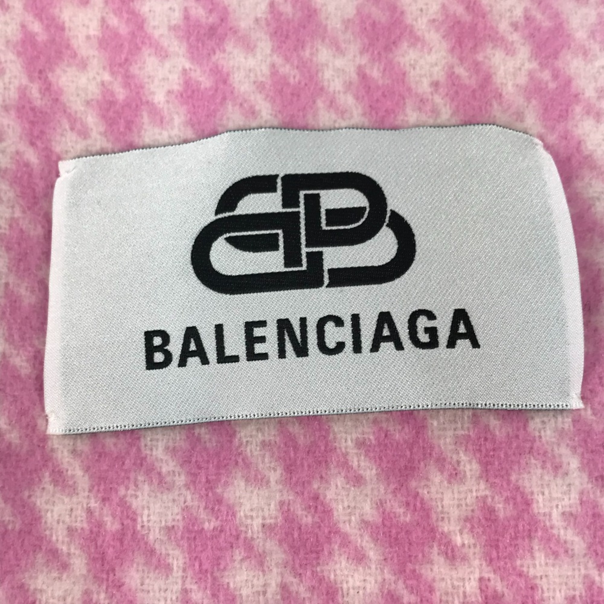 Balenciaga fringe Scarf pink White