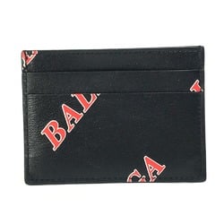 Balenciaga 594309 Logo print name card holder Card Case Black