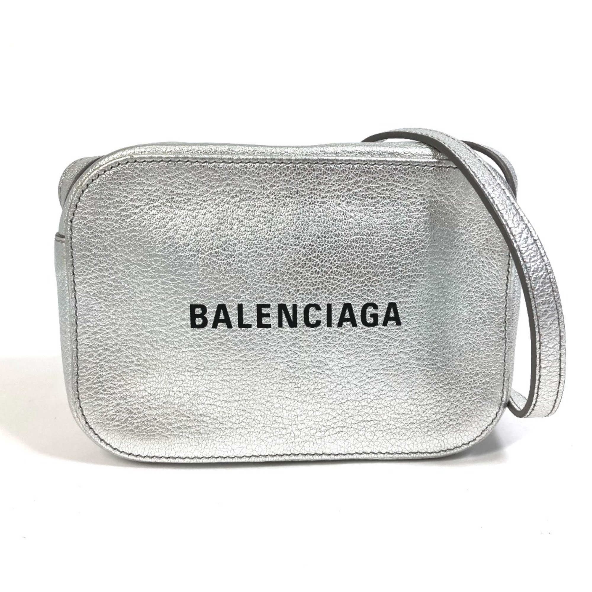 Balenciaga 552372 logo Bag XS size Shoulder Bag Silver