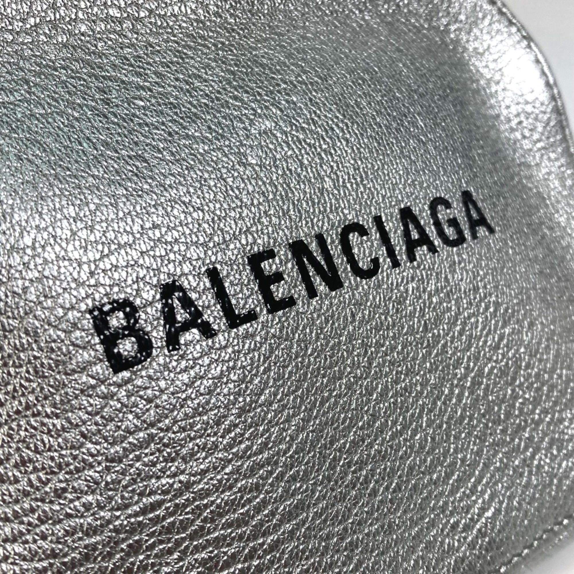 Balenciaga 552372 logo Bag XS size Shoulder Bag Silver