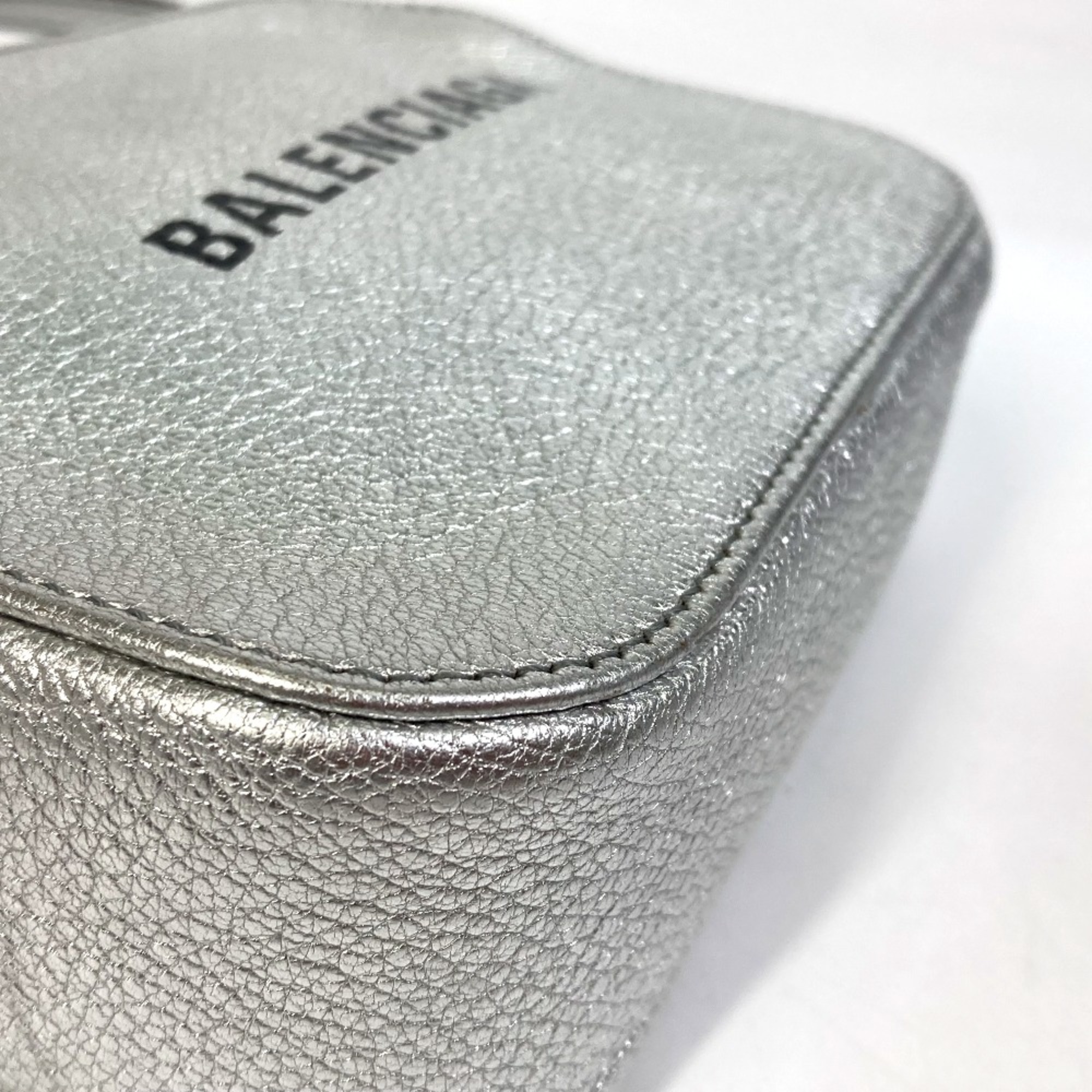 Balenciaga 552372 logo Bag XS size Shoulder Bag Silver