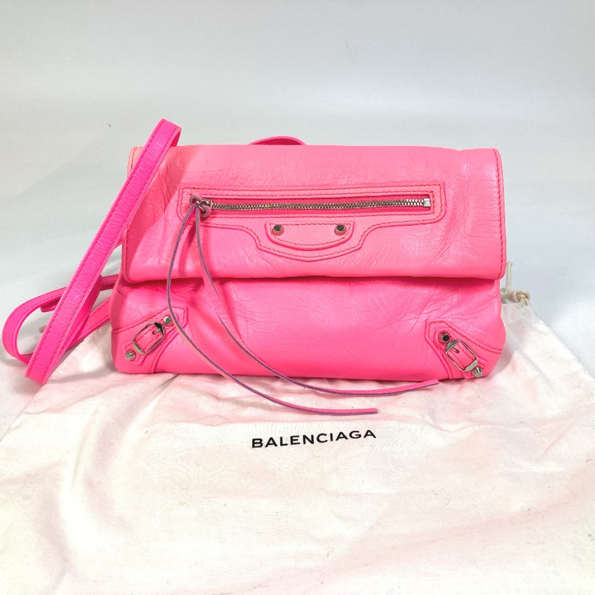 Balenciaga 431650 Pochette Bag 2WAY Shoulder Bag Crossbody Clutch bag pink