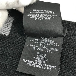 Balenciaga logo fringe Scarf Black gray