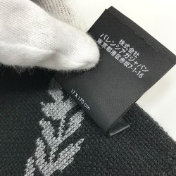 Balenciaga logo fringe Scarf Black gray