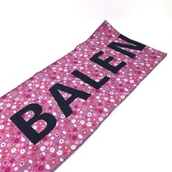 Balenciaga 652612 Floral fringe Scarf pink Black