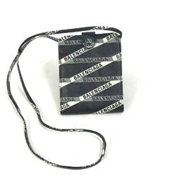 Balenciaga 541567 Pouch Pochette Wallet bag logo Shoulder Bag Black White