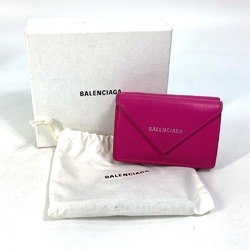 Balenciaga 391446 logo Compact wallet Trifold wallet pink White