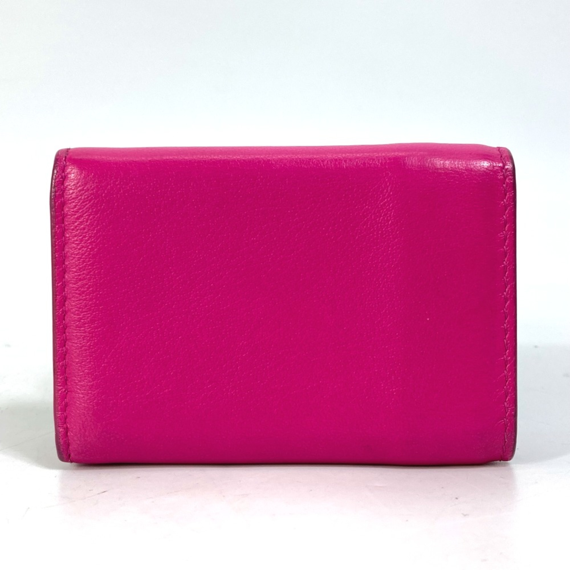 Balenciaga 391446 logo Compact wallet Trifold wallet pink White