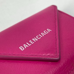 Balenciaga 391446 logo Compact wallet Trifold wallet pink White