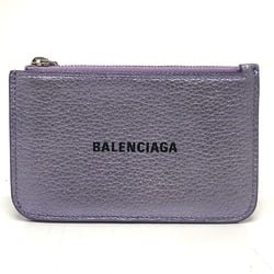 Balenciaga 637130 logo Card Case Wallet Case Coin Compartment coin purse purple