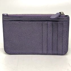 Balenciaga 637130 logo Card Case Wallet Case Coin Compartment coin purse purple