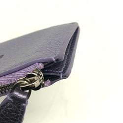 Balenciaga 637130 logo Card Case Wallet Case Coin Compartment coin purse purple