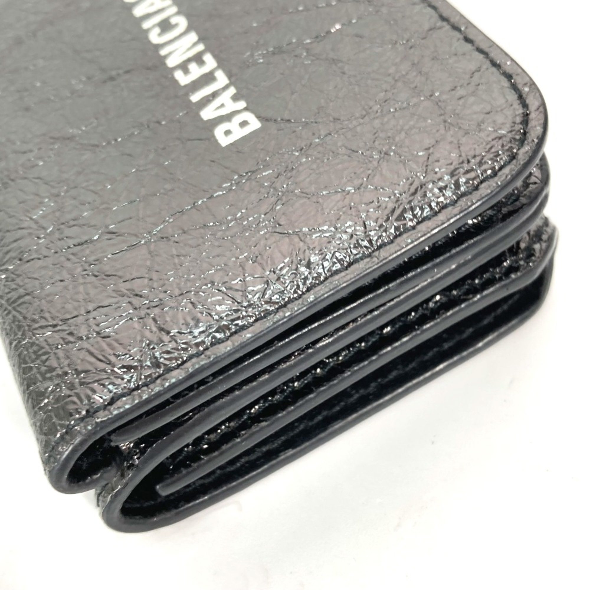 Balenciaga 593813 Compact wallet Trifold wallet Gunmetal Based