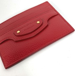 Balenciaga 640109 Business Card Holder Pass Case Card Case Red