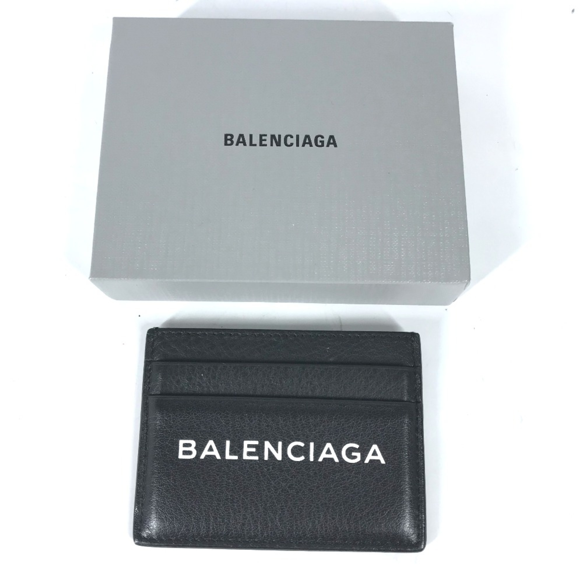 Balenciaga 490620 Business Card Holder Pass Case Bicolor Card Case Black White