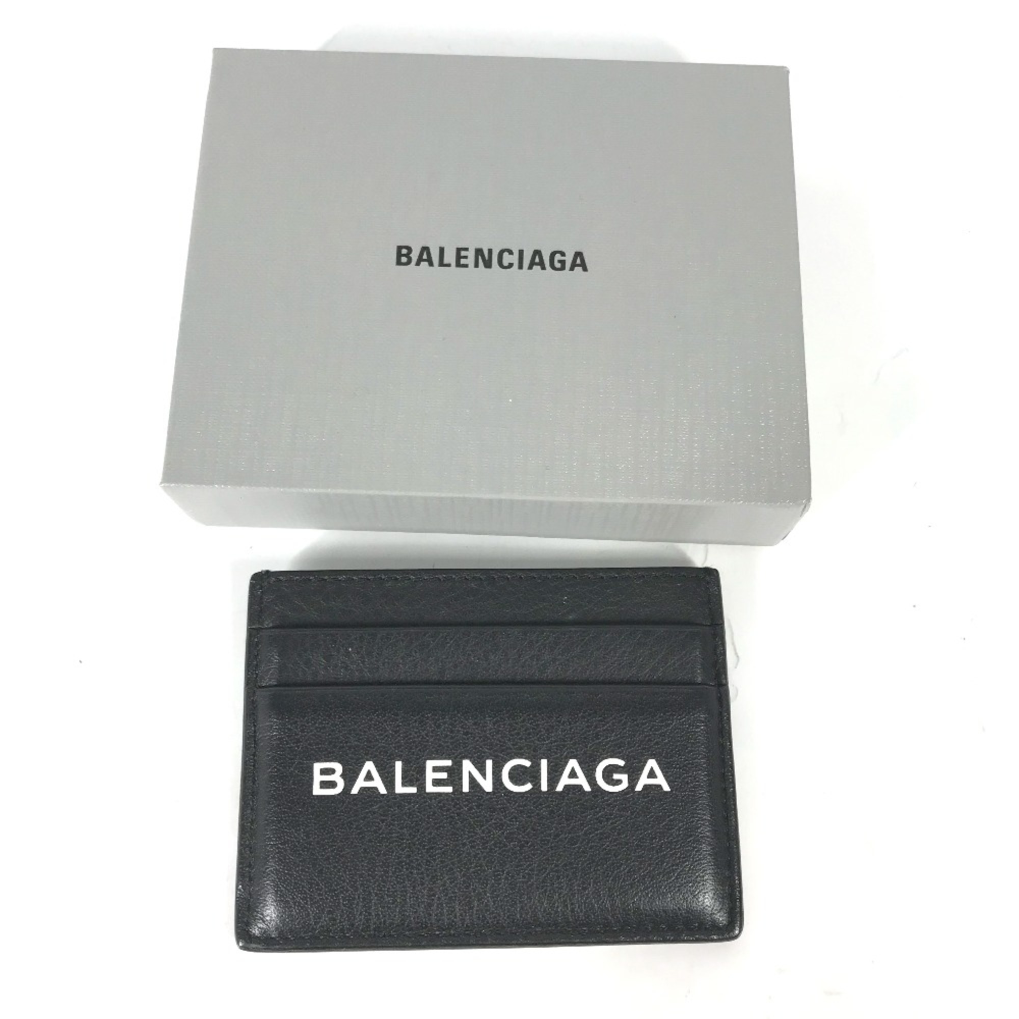 Balenciaga 490620 Business Card Holder Pass Case Bicolor Card Case Black White