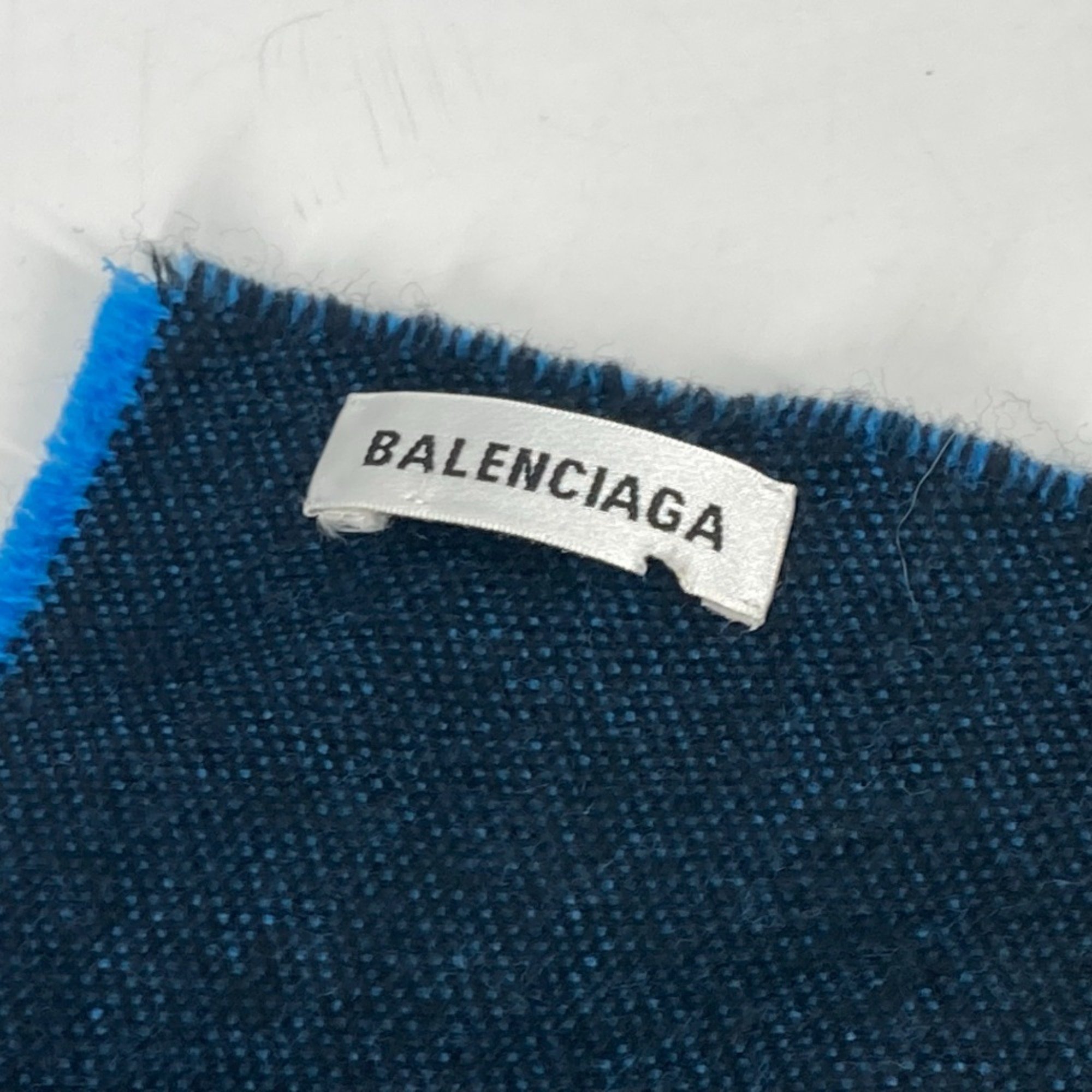 Balenciaga Bicolor Scarf blue Black