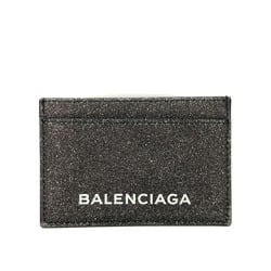 Balenciaga 392126 Logo glitter Card holder Business card holder Card Case gray Black