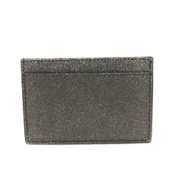 Balenciaga 392126 Logo glitter Card holder Business card holder Card Case gray Black