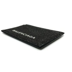 Balenciaga 392126 Logo glitter Card holder Business card holder Card Case gray Black